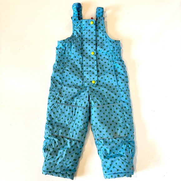 Hanna Andersson Winterwear Snow Overalls - Size 100 Girls US 4 Floral Print - Picture 1 of 16